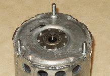 The flange is welded to the outer case