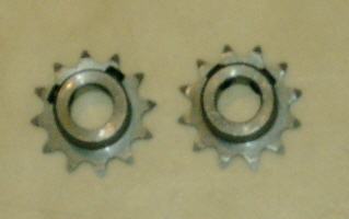 Bored out motor sprockets