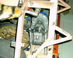 Left hand idler shaft in place