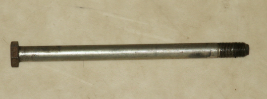 An old bolt that was going to be machined to become the wheel axle