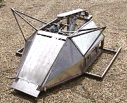 Hog in its cradle, running off the ground