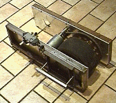 One wheel removed from the bracket