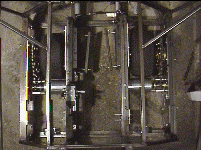 Two axle brackets in position, but no castors yet