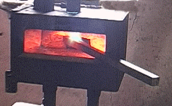 Getting the bar hot in the forge