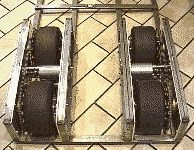 Two wheel assemblies on the chassis